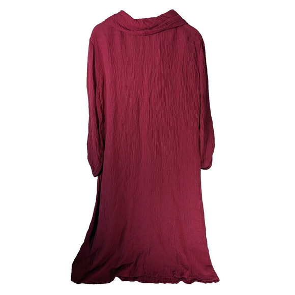 SOFT SURROUNDINGS Everly Cowl Neck Gauze Maxi Dress Size XL Berry Pink - Picture 5 of 10